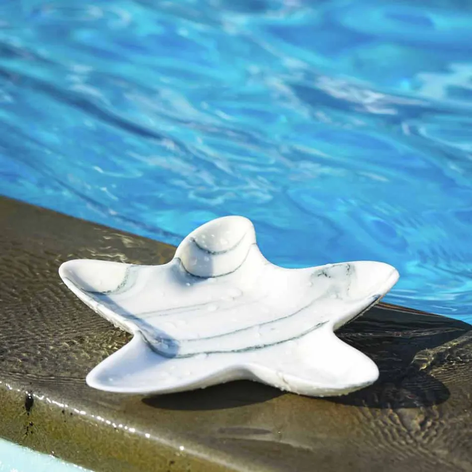 Farfurie modernă de marmură în formă de stea de mare fabricată în Italia - Ticcio Viadurini