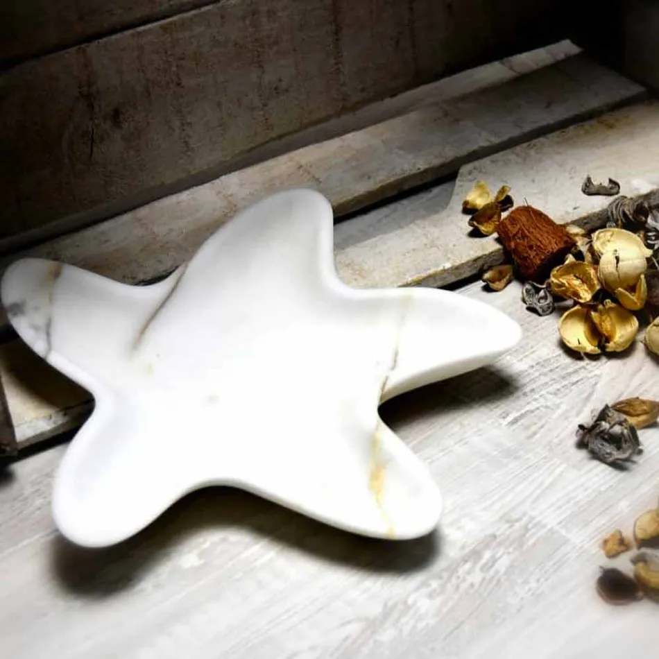 Farfurie modernă de marmură în formă de stea de mare fabricată în Italia - Ticcio Viadurini