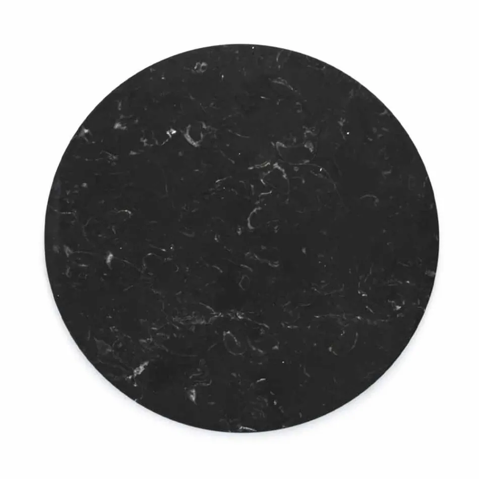Placă rotundă de brânză în marmură albă sau neagră, fabricată în Italia - Kirby Viadurini