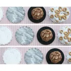 Placă rotundă de brânză în marmură albă sau neagră, fabricată în Italia - Kirby Viadurini