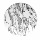 Placă rotundă de servire din marmură albă de Carrara Fabricată în Italia - Kamil Viadurini