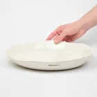 Plat de servire rotund din porțelan alb de lux italian - Arcimaesta Viadurini