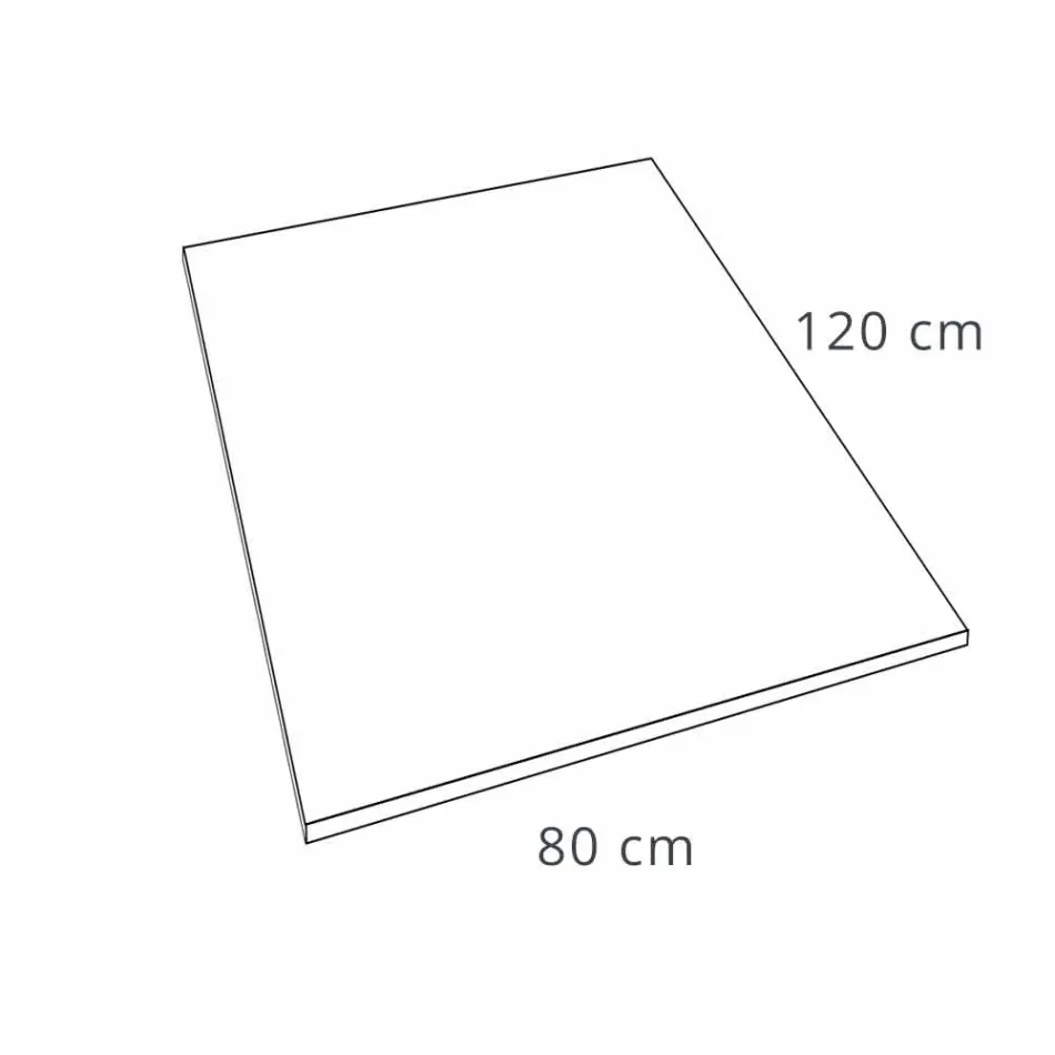 Tăvă de duș 120x80 cm în rășină Efect beton Design modern - Cupio Viadurini