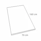 Tavă de duș modernă 160x70 în finisaj cu efect de piatră de rășină - Domio Viadurini