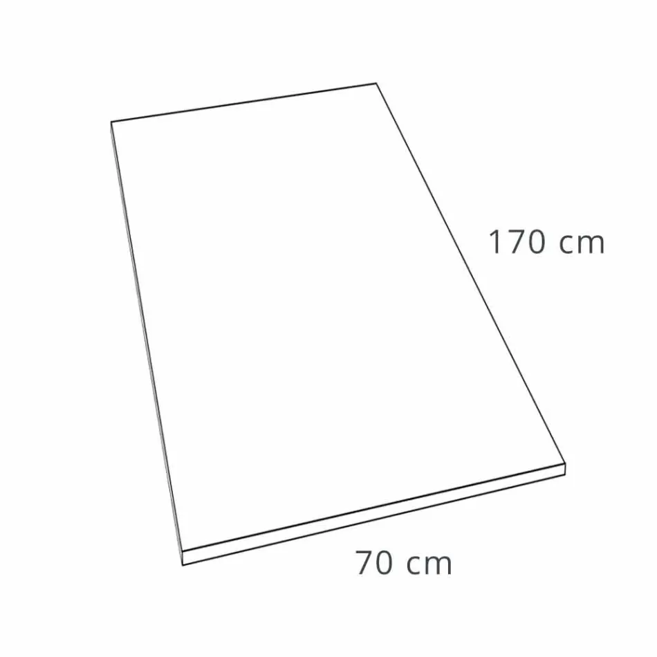 Tavă de duș din rășină cu efect de beton 170x70 cu grilă de oțel - Cupio Viadurini