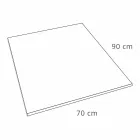 Tăvă de duș 90x70 din rășină albă de efect de catifea cu capac de scurgere - Estimo Viadurini