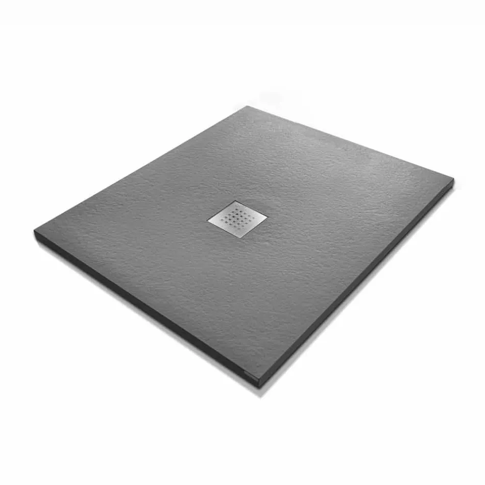 Tavă de duș 90x70 în rășină Efect de piatră Finisaj Design modern - Domio Viadurini