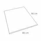 Tavă de duș modernă 90x80 în piatră și oțel cu efect de rășină - Domio Viadurini