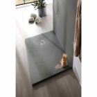 Tavă de duș din rășină cu efect beton 140x90 Design modern - Cupio Viadurini