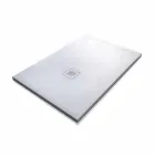 Tavă de duș modernă 120x80 în piatră și oțel cu efect de rășină - Domio Viadurini