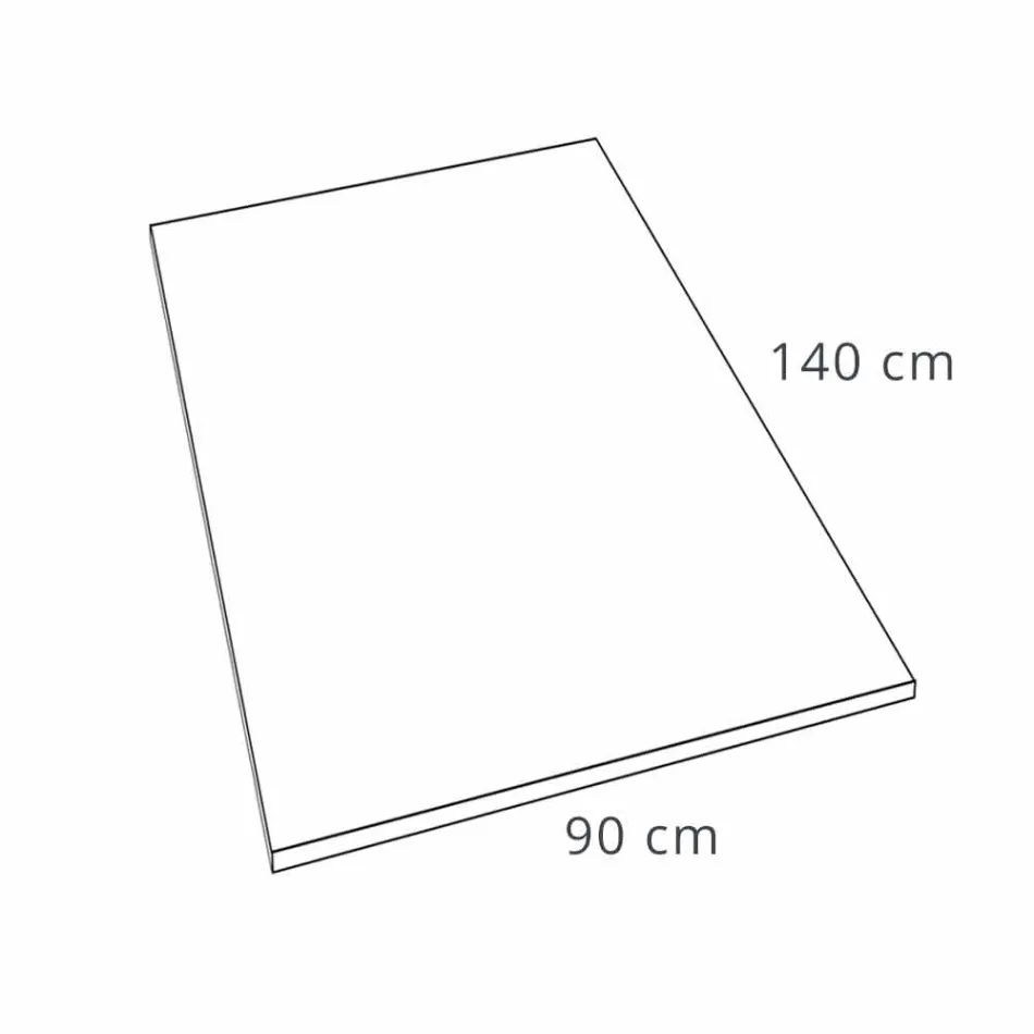 Tăvă de duș modernă cu finisaj de ardezie albă din rășină albă 140x90 - Sommo Viadurini