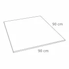 Tavă de duș pătrată modernă 90x90 în efect de ardezie din rășină albă - Sommo Viadurini