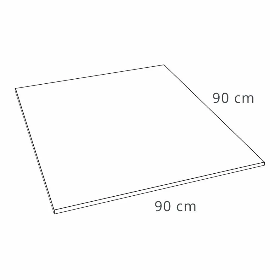 Tavă de duș pătrată modernă 90x90 în efect de ardezie din rășină albă - Sommo Viadurini