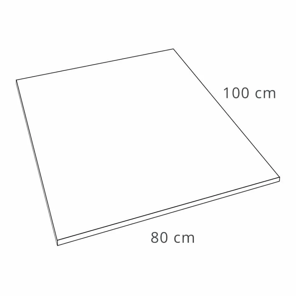 Tavă de duș dreptunghiulară 100x80 în finisaj cu efect de beton din rășină - Cupio Viadurini