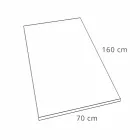 Tăviță de duș dreptunghiulară 160x70 cm în rășină albă Design modern - Estimo Viadurini