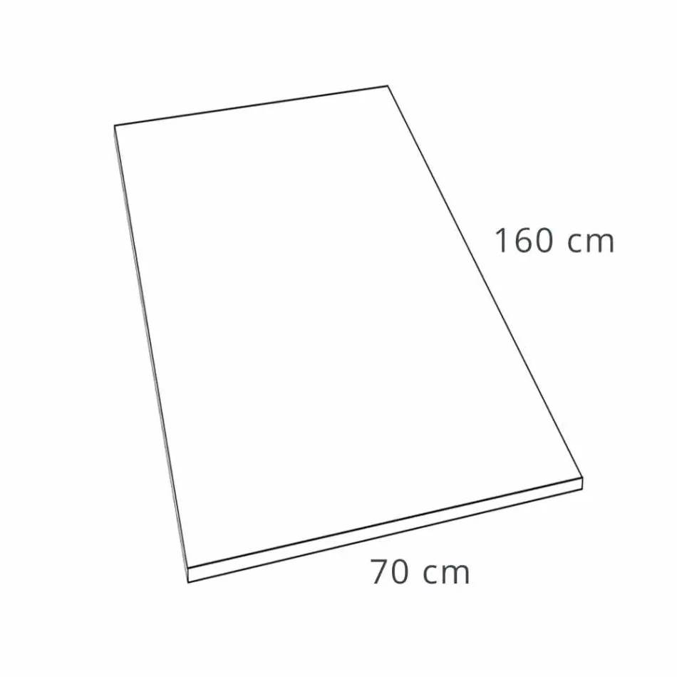 Tăviță de duș dreptunghiulară 160x70 cm în rășină albă Design modern - Estimo Viadurini