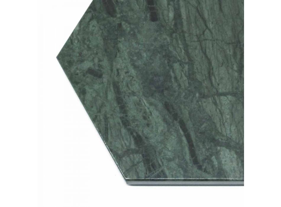 Platou de servire hexagonal din marmură neagră sau verde cu dop de plută 4 bucăți - Ludivine Viadurini