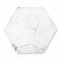 Placă de proiectare hexagonală în marmură albă de Carrara Fabricată în Italia - Sintia