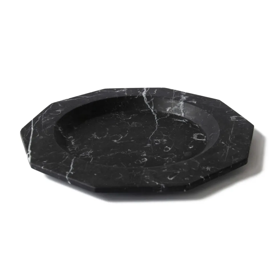 Farfurie Plata din Marmura Satinata Diverse Finisaje Design Italian de Lux - Rodiu Viadurini