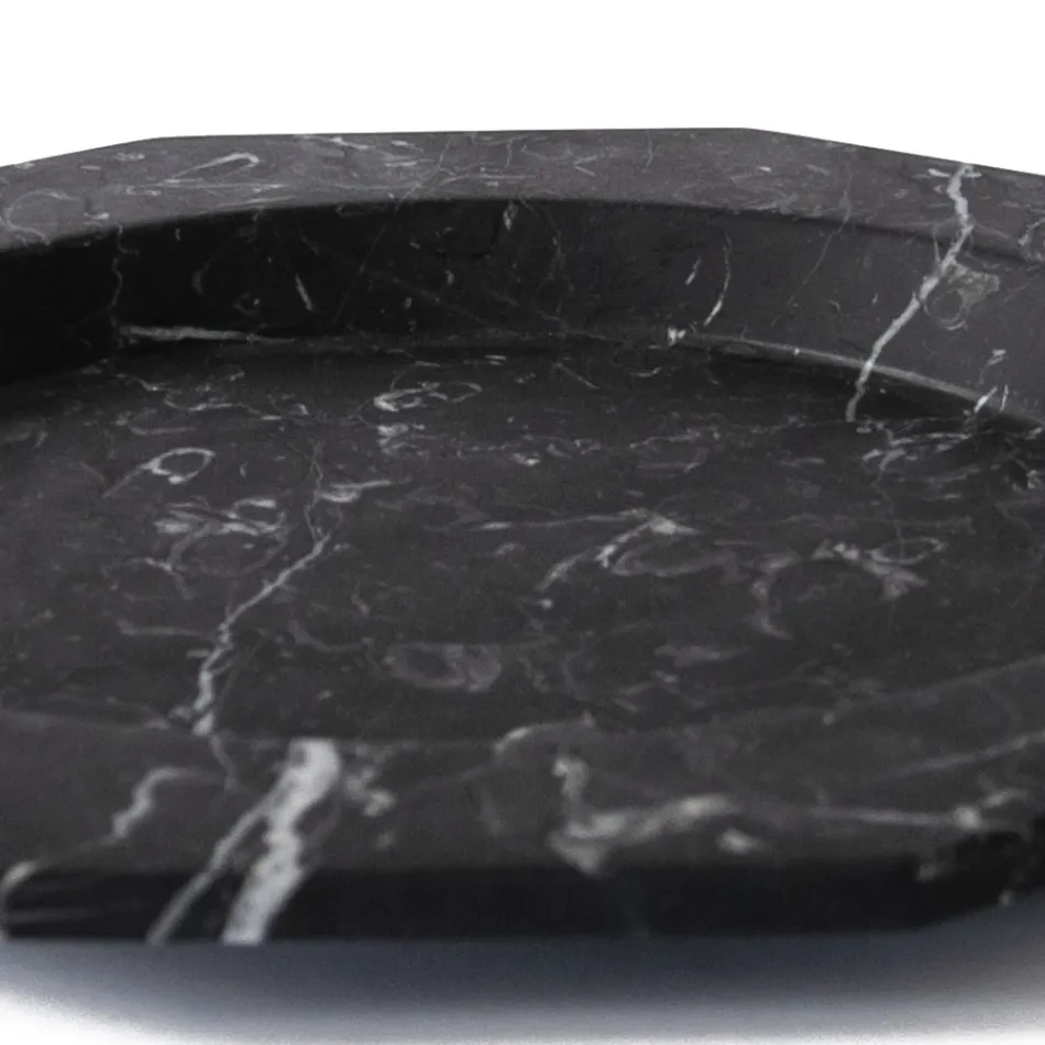 Farfurie Plata din Marmura Satinata Diverse Finisaje Design Italian de Lux - Rodiu Viadurini