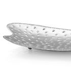 Placă de buzunar gol Buzunar de proiectare frunze metalice argintii - Tourette Viadurini