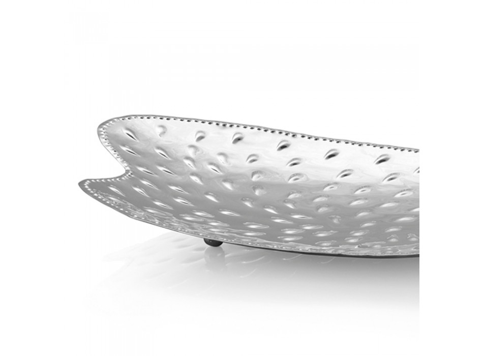 Placă de buzunar gol Buzunar de proiectare frunze metalice argintii - Tourette Viadurini