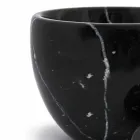 Mic Mortar cu Stâlp în Marmura Carrara Albă Made in Italy - Mirel Viadurini