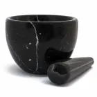 Mic Mortar cu Stâlp în Marmura Carrara Albă Made in Italy - Mirel Viadurini