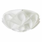 3 lumini plafon realizate în Italia perle albe, cu diametrul de 51 cm, Lena Viadurini