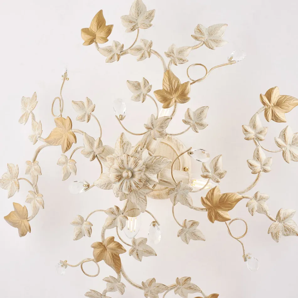 Lampă de tavan cu 6 becuri din metal și cristal pentru interioare cu un stil sofisticat – Orchidea Viadurini