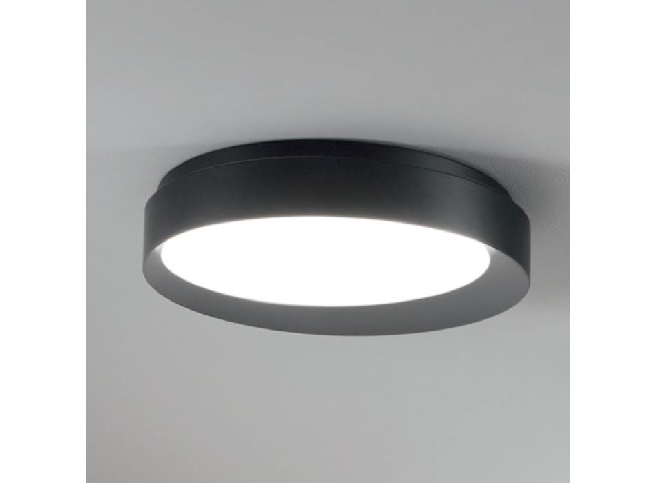 Plafoniera cu LED reglabila din metal vopsit alb sau negru - Ascania Viadurini
