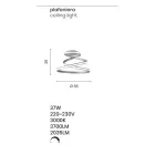 Plafoniera LED din metal vopsit in alb cu design modern - Rivolta Viadurini