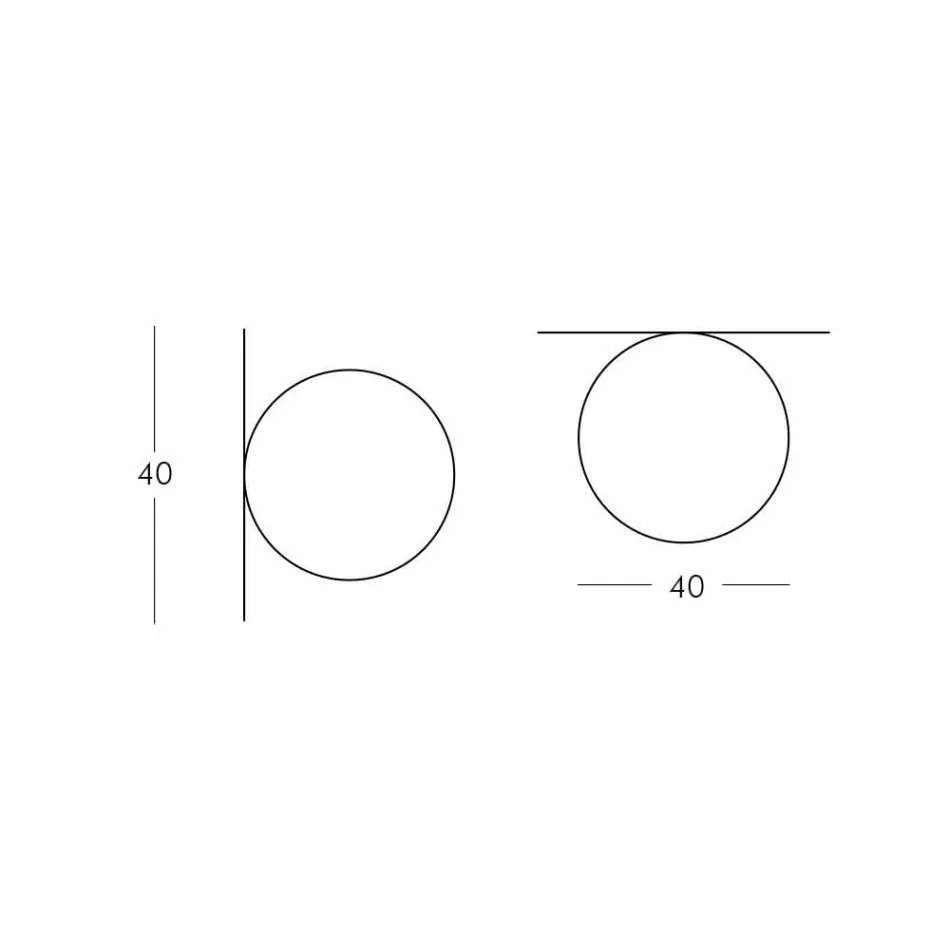 Slide Globo (Wall) lumina plafonului sferic din polietilenă fabricate în Italia Viadurini