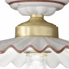 Ceiling lucioasă din ceramică și colorate fire Ferroluce Viadurini