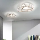 Plafoniera Lampă de perete cu LED din metal cu finisaj auriu sau argintiu - Rosella Viadurini