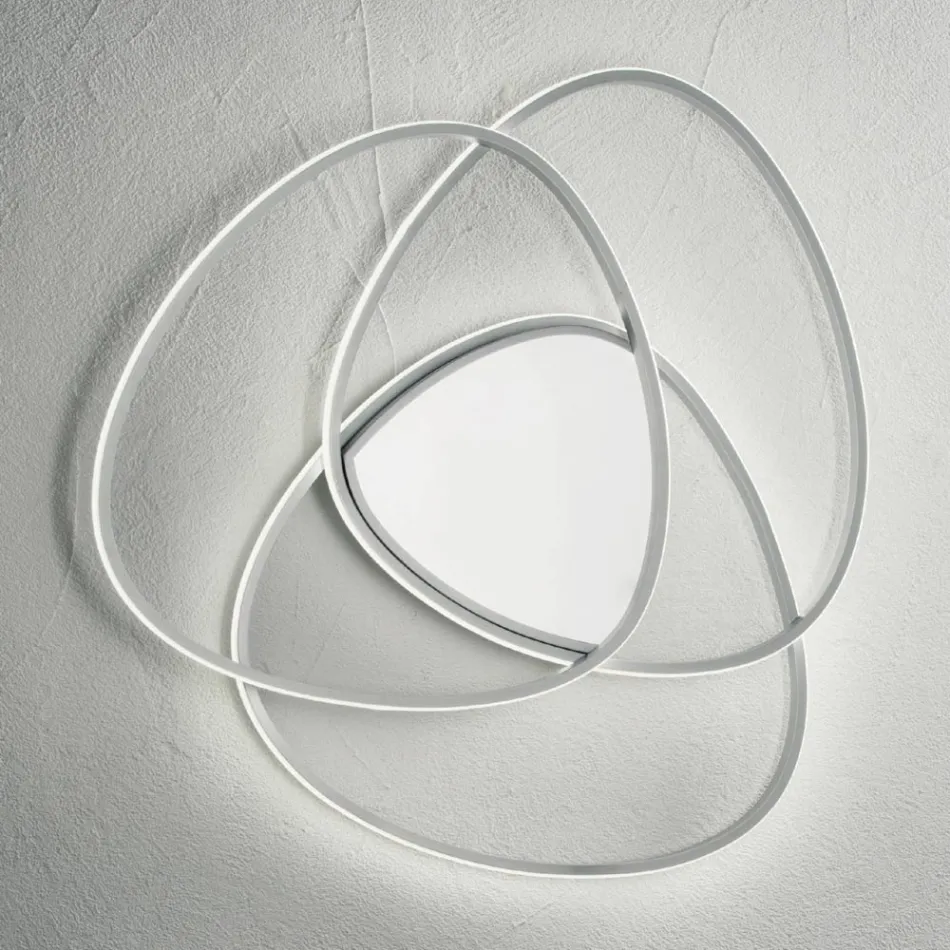 Plafoniera Lampă de perete cu LED din metal cu finisaj auriu sau argintiu - Rosella Viadurini