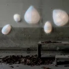 Aplica de perete din metal și design Lycra alb în 3 dimensiuni - frunziș Viadurini