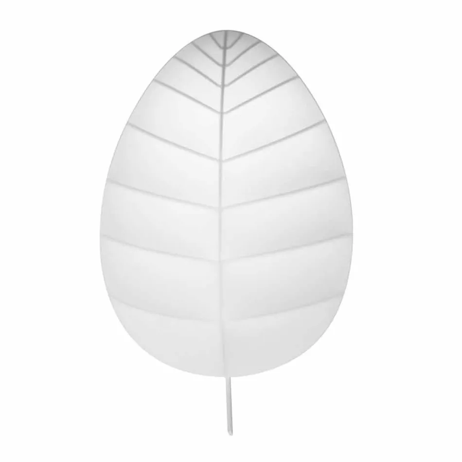 Aplica de perete din metal și design Lycra alb în 3 dimensiuni - frunziș Viadurini