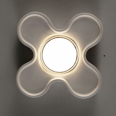 Lampă de tavan artizanală din ceramică și aluminiu Made in Italy - Toscot Clover Viadurini