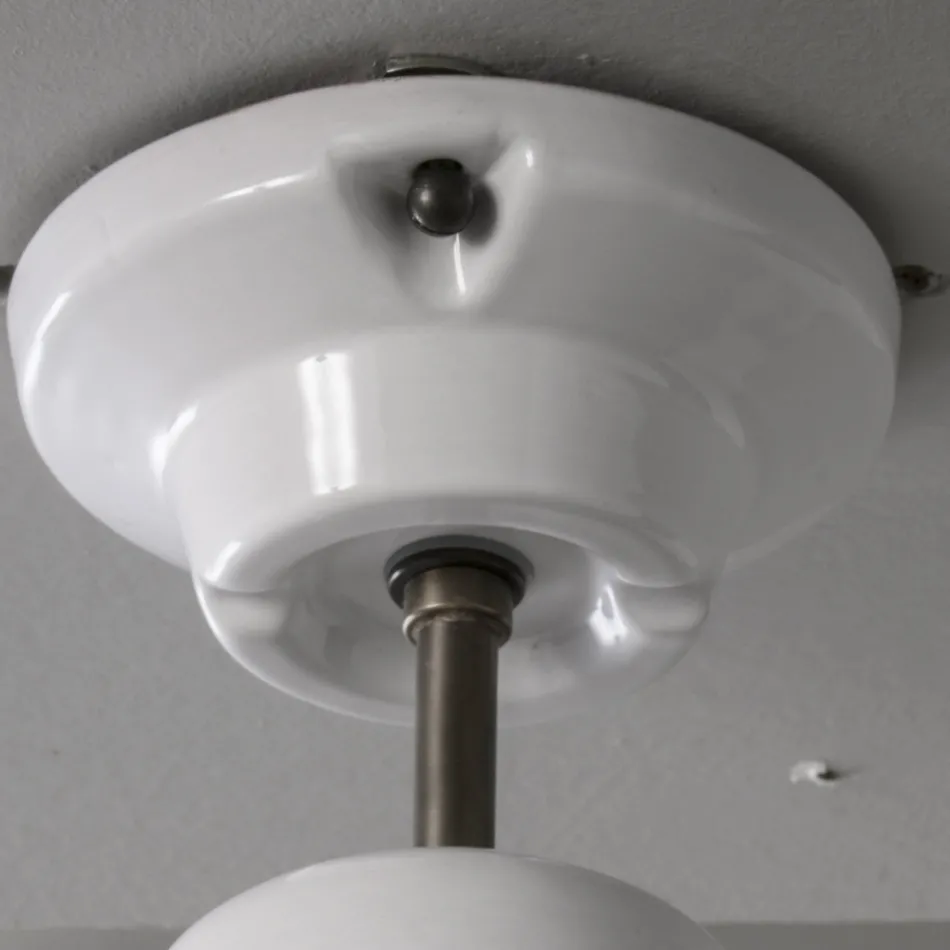 Lampă de tavan fabricată manual din maiolică și aluminiu, fabricată în Italia - Toscot Battersea Viadurini