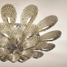 Lampă de tavan artizanală din sticlă venețiană afumată, fabricată în Italia - Minos Viadurini