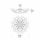 Lampă de tavan artizanală din sticlă venețiană afumată, fabricată în Italia - Minos Viadurini