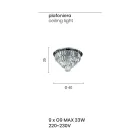 Plafoniera clasică din metal auriu și pandantive din cristal de lux - Jerome Viadurini