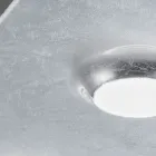 Lampă de tavan cu placă plată din sticlă cu coborâre Fabricată în Italia - Kora Viadurini