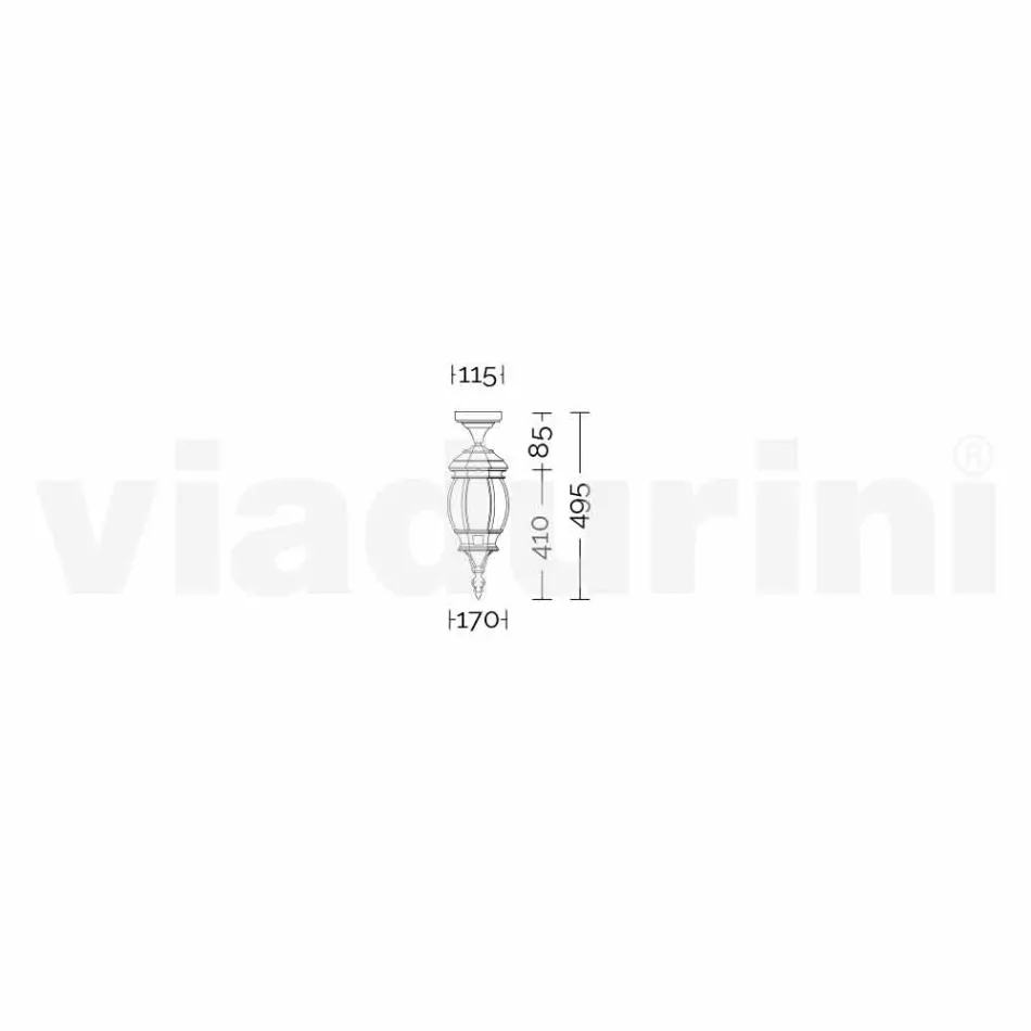 Lampa de plafon din aluminiu turnat in Italia, Anika Viadurini