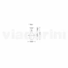 Lampă de plafon de grădină din aluminiu turnat în Italia, Anusca Viadurini