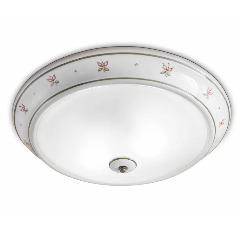 prin tavan rotund plafon decorat ceramica Ferroluce Viadurini