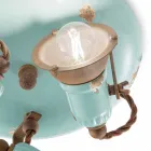 plafon de proiectare trei spoturi luminoase în stil industrial Allison Ferroluce Viadurini