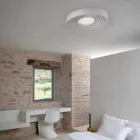 Lampă de tavan de design modern, din tencuială albă mată - lemn dulce Viadurini