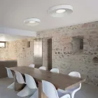 Lampă de tavan de design modern, din tencuială albă mată - lemn dulce Viadurini